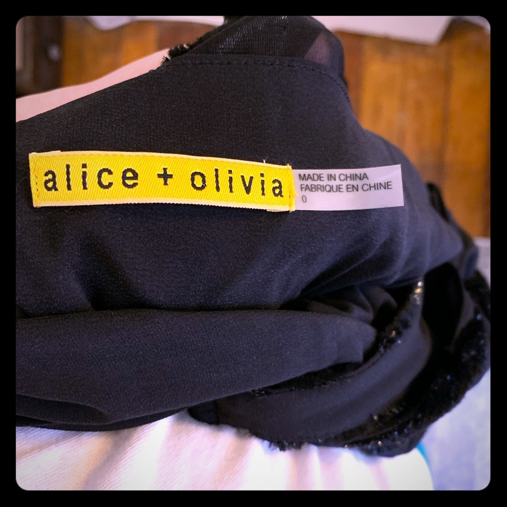 Black floor length Alice and Olivia Dress Size 0